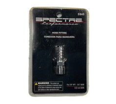 Spectre Straight Fuel Fitting Chrome 3/8&quot; Hose Barb x 3/8&quot; NPT Thread 5945  - £11.96 GBP