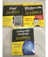 LOT OF 3 IT BOOKS FOR DUMMIES -( IPAD, Windows Me, JS FOR DUMMIES) - $14.03