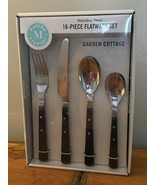 New Martha Stewart 16pc Stainless Steel Flatware, Black Garden Cottage 1... - $483.21 MXN New Martha Stewart 16pc Stainless Steel Flatware, Black Garden Cottage 1... - $483.21 MXN
