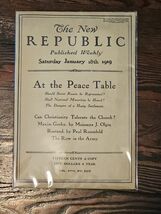 The New Republic Published Weekly, Saturday January 18th 1919 Vol XVII N... - $40.73