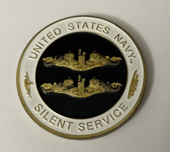 U S Navy USN  Strategic Nuclear Submarine  6th Fleet The Silent Service Cl Coin - £22.74 GBP