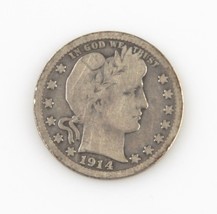 1914-S 25¢ Barber Quarto G+ Condizioni, Naturale Colore, Completo Rims VG A.C - $155.52