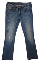 Miss Me Jeans Womens Size 29 Blue Denim Bootcut JW5180B8 Flap Pockets 30x31.5 - £25.59 GBP