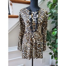 Workshop Republic Clothing Animal Print Round Neck Long Sleeve Shirt Large - $23.76