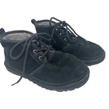 Ugg Neumel Boots mens 7 Chukka lace up suede shoes black SN 3236 - £36.39 GBP