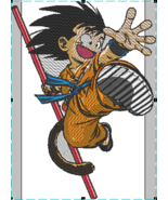 Dragon Ball young Goku machine embroidery pattern - £3.99 GBP