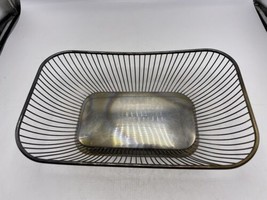 Gorham Basket Silver Plate Serving Bread Elegant Wire YC 747 EP Vintage 1990s - £13.43 GBP