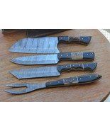 damascus hand forged hunting/kitchen sheaf knives set From The Eagle Col... - $138.59