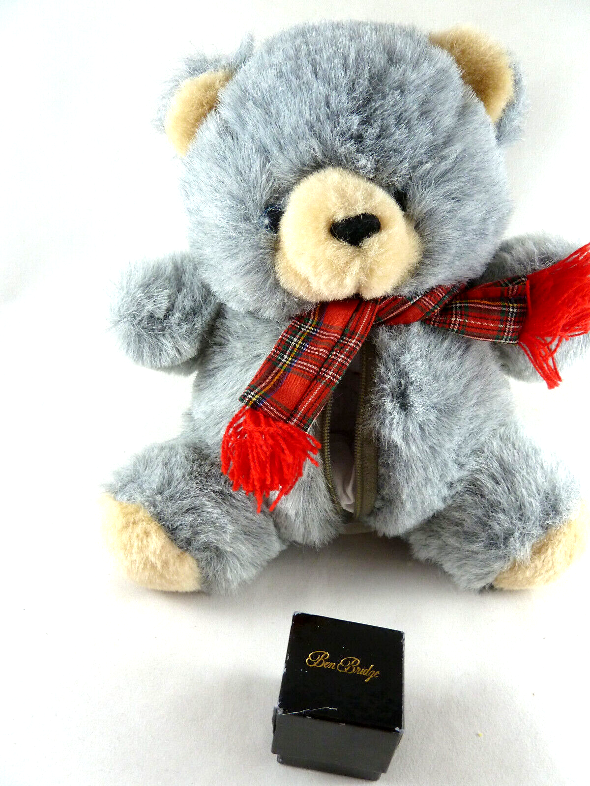 Ben Bridge Jewelers 1991 BENNY TEDDY BEAR 9 Inch Silver grey Bear with box - $14.84