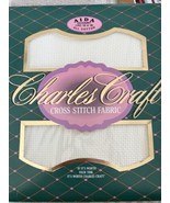 Charles Craft Aida Cross Stitch Fabric 14 Count 12 x 18 Inches Antique W... - $11.29