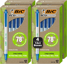 Ecolutions Clic Stic Blue Ballpoint Pens, Medium Point (1.0Mm), 48-Count Pack, R - £20.49 GBP