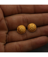 22k Hallmark Shiny Gold 1.2cm Bali Earring Step Daughter Gift Gemstone J... - £480.01 GBP