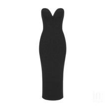 2022 New Design Ribbed age Dress Women Strapless Knee Length Solid Color Bodycon - £178.32 GBP