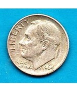 1964 D Roosevelt 90% Silver Dime Moderate Wear- Very Desirable - £5.59 GBP