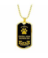Dog Lover Gift Central Asian Shepherd Dog Dad Dog Necklace Stainless Ste... - £36.45 GBP