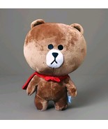 Line Friends 9” Brown Bear Wearing Red Cape w/Logo Stuffed Plush HTF - $138.68 CAD
