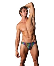 Pack &amp; Play Thong w/Front Condom Pouch - Rainbow L/XL - $19.79