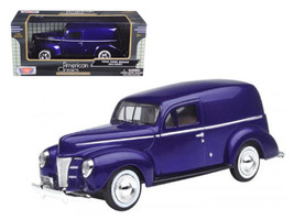 1940 Ford Sedan Delivery Purple Metallic 1/24 Diecast Model Car by Motormax - £33.45 GBP