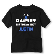Gamer Birthday Boy Birthday Shirt, Personalized Gamer Birthday Shirt - £12.73 GBP