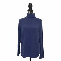 Sigrid Olsen Sport Acrylic Wool Blend Knit Turtleneck Sweater Blue - Size Medium - £21.30 GBP