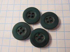 Vintage lot of Sewing Buttons - Black / Green Swirl Rounds - $6.00