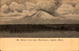 Rare Undivided Back Ad POSTCARD-MT. Rainier From Lake Washington, Seattle BK66 - £9.30 GBP