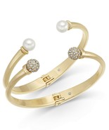 Charter Club 2-PC. Set Pave Bead and Imitation Pearl Cuff Bracelets - $16.50