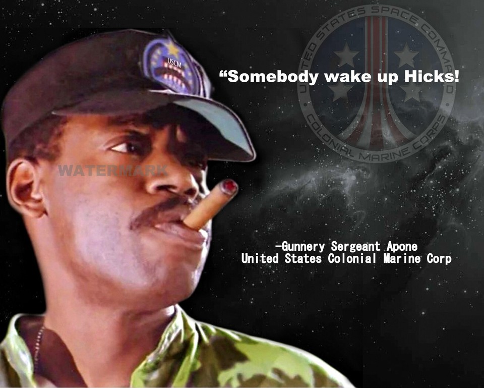 ALIENS GUNNERY SERGEANT APONE MOVIE QUOTE WAKE UP HICKS PUBLICITY PHOTO ... - $9.36
