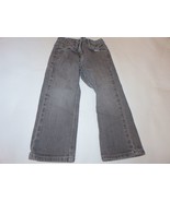 Janie and Jack Girls Grey Jeans pockets silvery embroidery 3T EUC - $11.26