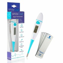 White Coat Digital Thermometer + 30 Probe Covers - Flexible Tip - Fast R... - £6.74 GBP