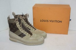 Louis Vuitton Monogram Harlem Sneaker Boots Beige Suede LV Size 11 UK = 12 US - £606.32 GBP