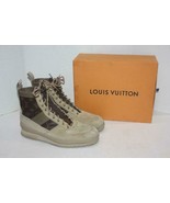 Louis Vuitton Monogram Harlem Sneaker Boots Beige Suede LV Size 11 UK = ... - £604.92 GBP