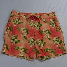 Tommy Bahama Large x 6&quot; Pink Floral Baggies Mesh Lined Swim Trunks Shorts - £15.92 GBP