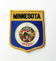 United States Minnesota State Sew On Iron On Shield Patch 2 X 3 - £4.21 GBP