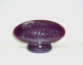 Fenton Glass Eggplant Purple Oval Logo Dealer Display Sign - £110.66 GBP