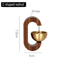 Walnut style/beech wood Japanese-style magnetic door type magnetic doorbell - £31.59 GBP+