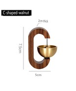 Walnut style/beech wood Japanese-style magnetic door type magnetic doorbell - $60.36 CAD+