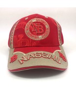 Nassau Bahamas Baseball Cap Hat Heavy Raised Embroidered Red Tan Adjustable - £16.08 GBP