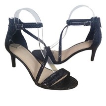 Amelia Grace D&#39;orsay Heel Open Toe Strappy Size 6 Black - £40.88 GBP