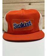vintage SUNKIST Snapback Hat patch orange soda advertising Made in USA - $82.18 CAD