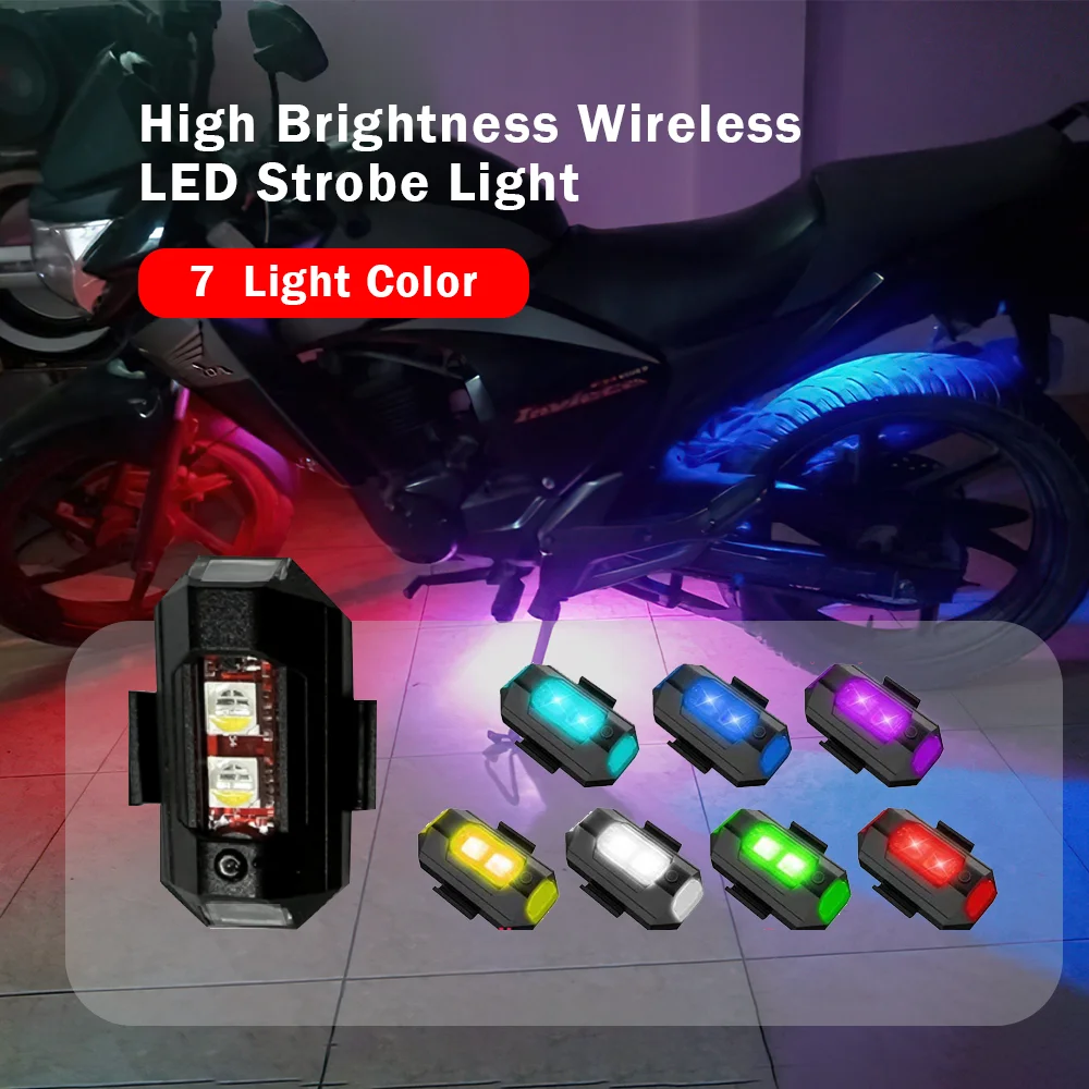 Sporting Motorcycle Led Mini Signal Light Drone Strobe Light 7 Colors Turn Signa - £23.82 GBP