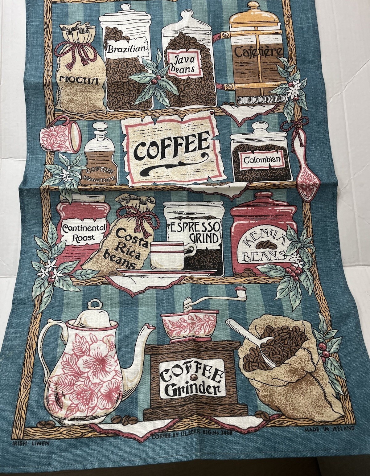 NWOT Ulster Weavers vintage Coffee teapot Kitchen Tea Towel Linen Madein Ireland Item image 4