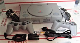 Sony PlayStation 1 Video Game Console - with  power,Video cord & 2 Controllers - $45.00