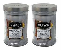 Tuscany Candle 18oz Scented Candle, Mahogany Suede 2-Pack - £31.15 GBP