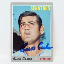 1970 Topps #487 Cisco Carlos SIGNED Auto Washington Senators Card - £6.76 GBP