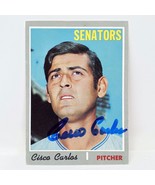 1970 Topps #487 Cisco Carlos SIGNED Auto Washington Senators Card - £6.68 GBP