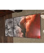 3 Piece Triptych Wall Art- 23L”x16W”(69L”-48”W) Soaring Eagle/Red And Black - $14.85