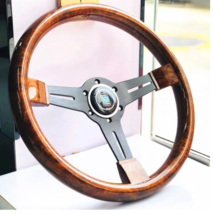 14inch Racing Car Steering Wheel High Quality Wood Steering Wheel Nardi Style - £63.92 GBP