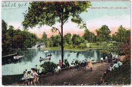 Postcard Benton Park St Louis Missouri 1908 - $4.94