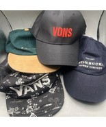 Lot Of 4 Vintage Hat Cap Vons ,Starbucks, Vans,Osmose Preowned - $27.06 CAD